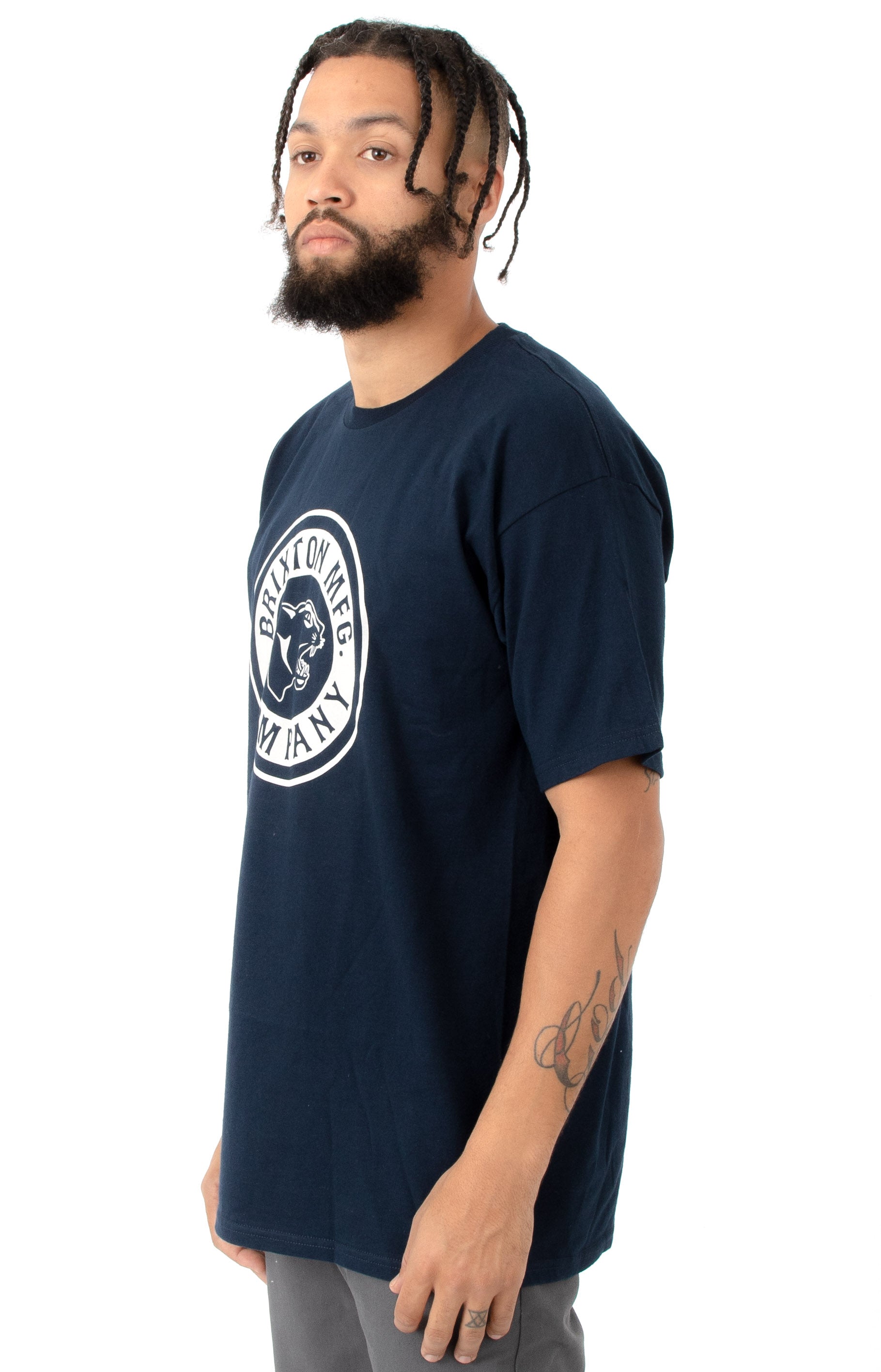 Brixton Forte Graphic Tee - Stunning Navy Blue