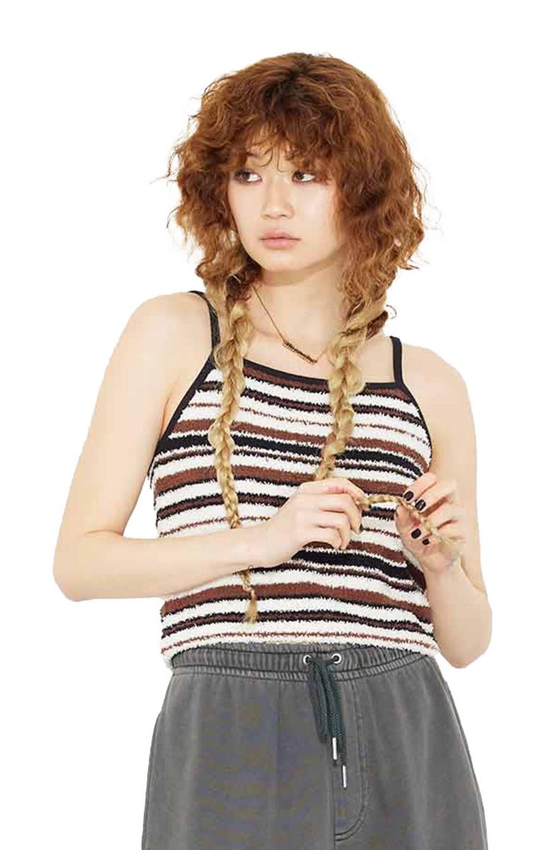 Gorgeous White Striped Terry Cloth Camisole by X-Girl