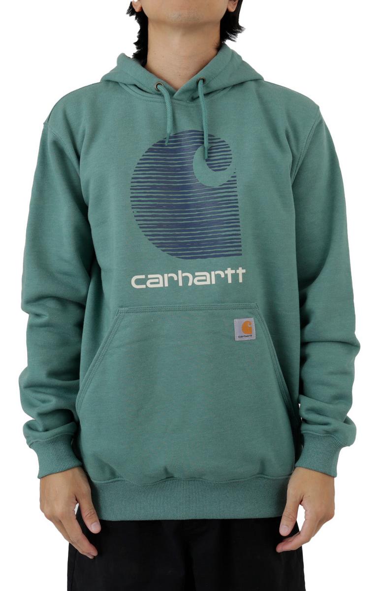 Carhartt Slate Green Heath Water-Resistant Midweight Logo Hoodie