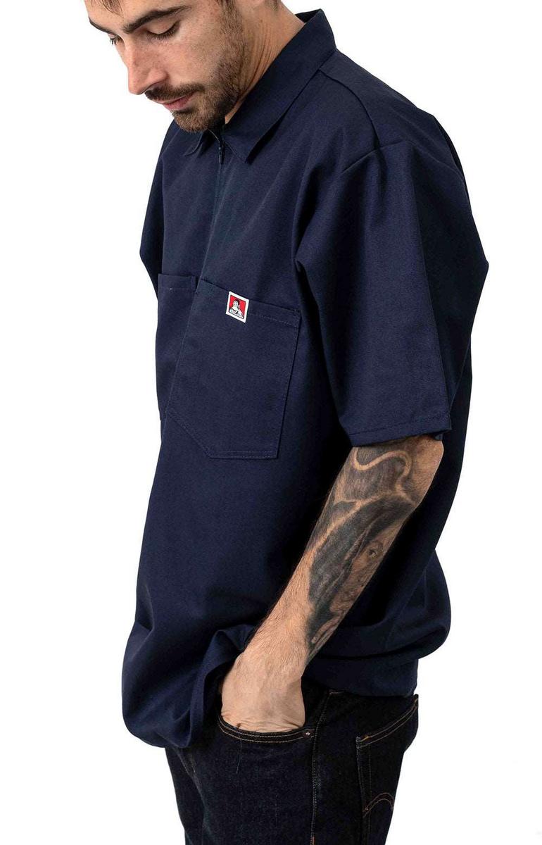 Ben Davis Navy Short Sleeve 1/2 Zip Top - A Must - Have!