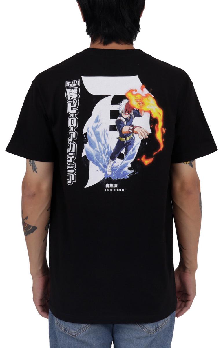 Primitive x My Hero Academia's Shoto Todoroki: The Ultimate Dirty P Edition Black T-Shirt