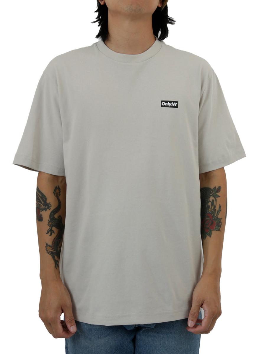 Only NY's Stunning Lunar Grey Block Logo T-Shirt