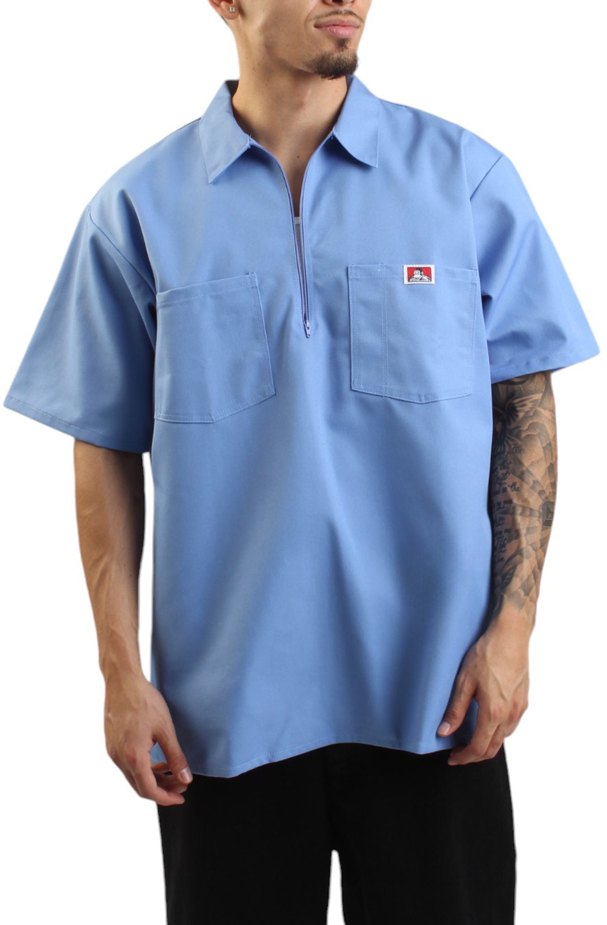 Stunning Short Sleeve Zip Work Shirt