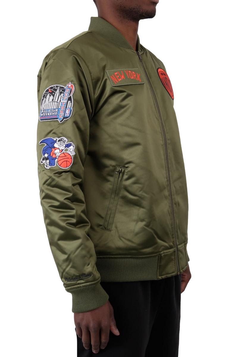Mitchell & Ness NBA Knicks Flight Satin Bomber Jacket - A Must-Have for Fans!
