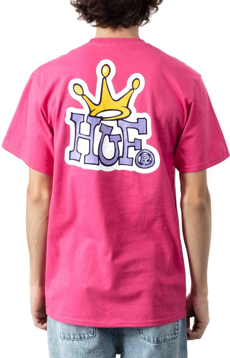 Huf Crown Logo T-Shirt - Sangria: A Retro Streetwear Gem